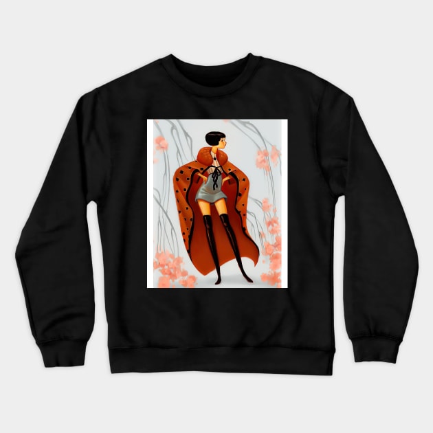 dissolute girl with coat Crewneck Sweatshirt by wimptweed